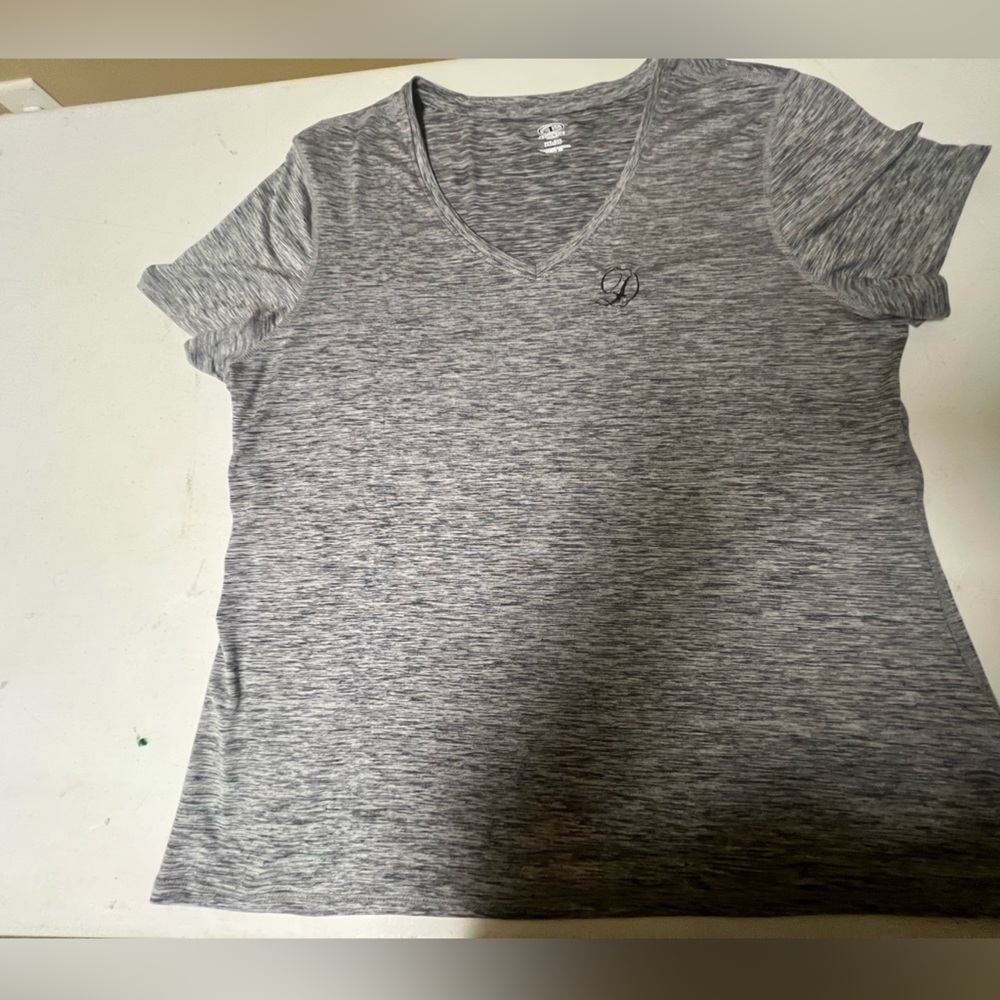ATHLETIC WORKS WOMEN’S GREY TONES SHORT SLEEVE TOP SIZE XXL (20) GOOD CONDITION